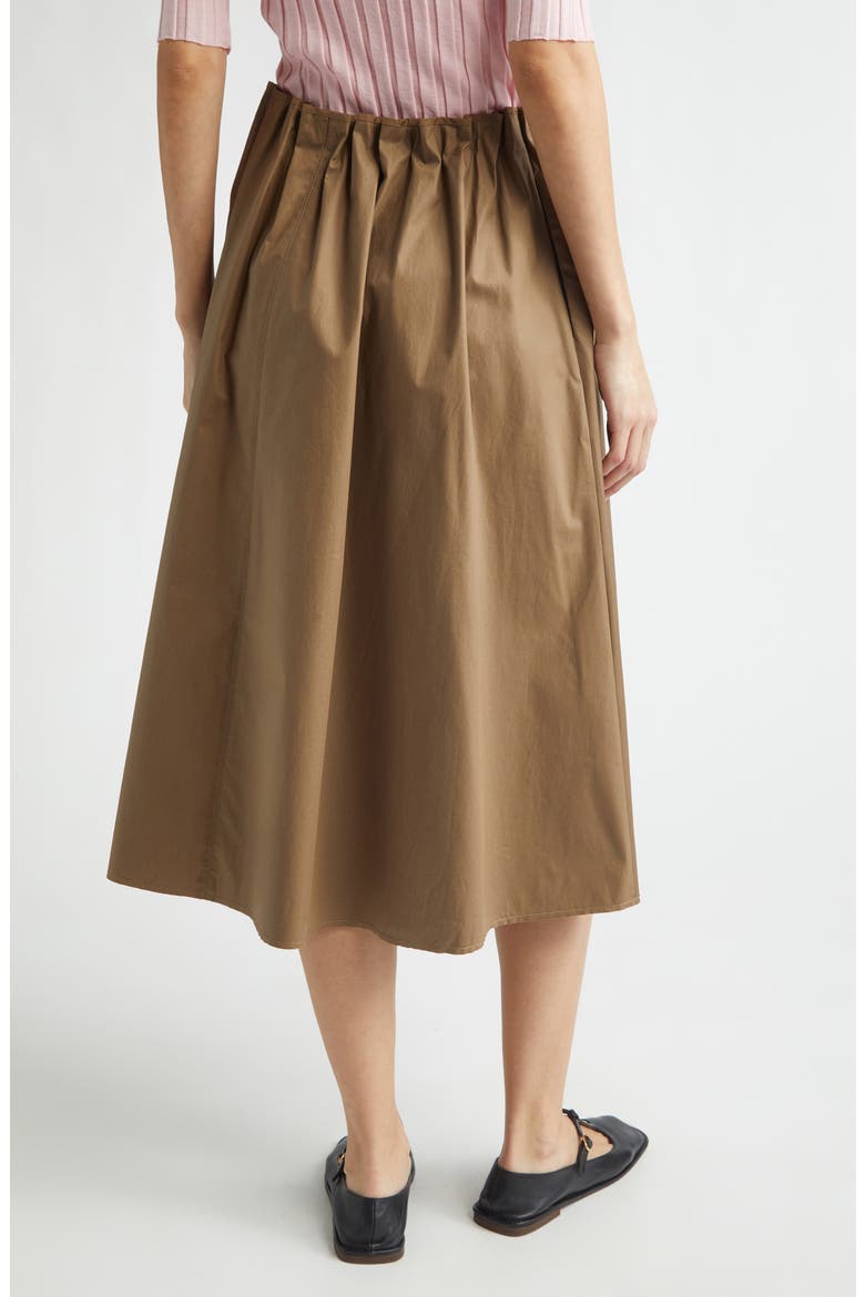 Summer Wine Cotton Twill Skirt, Alternate, color, TOBACCO