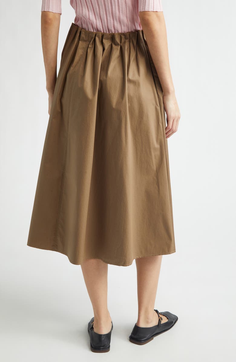 NACKIYÈ Summer Wine Cotton Twill Skirt, Alternate, color, Tobacco