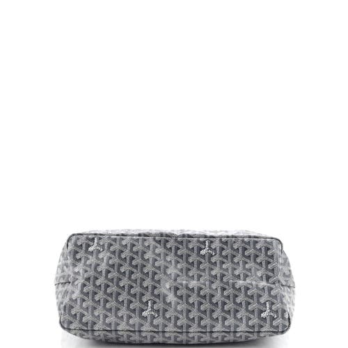 Pre-owned Goyard  Goyard Saint Louis Tote Printed Coated Canvas Pm In Gray