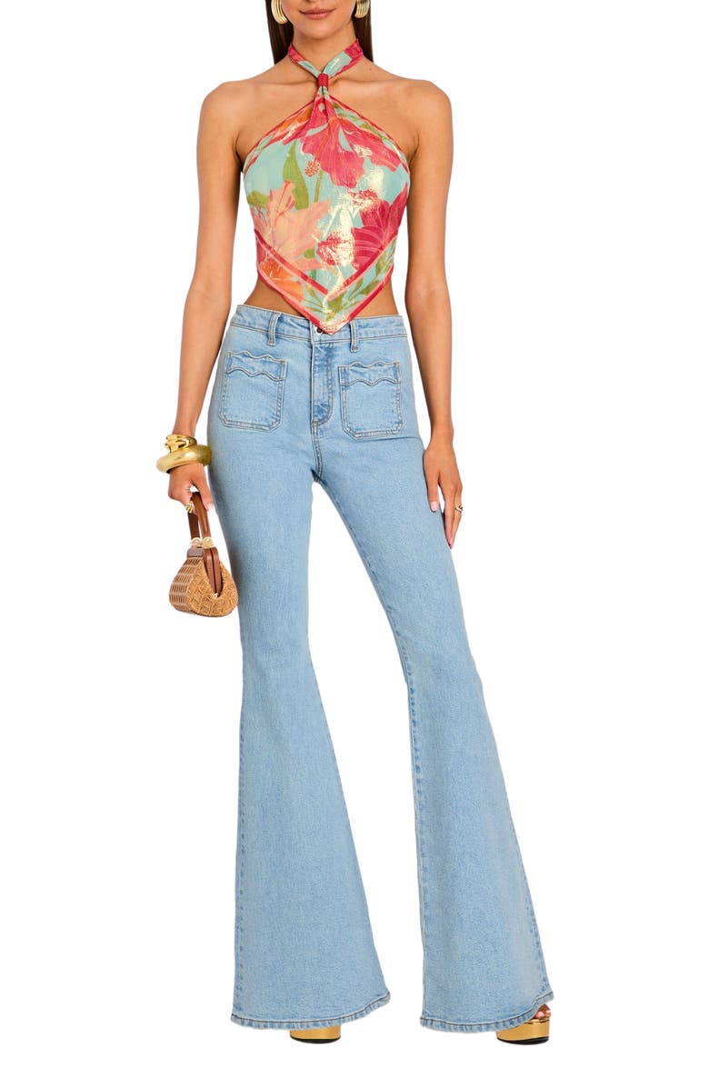 Retrofête Callie Silk Top, Main, color, 