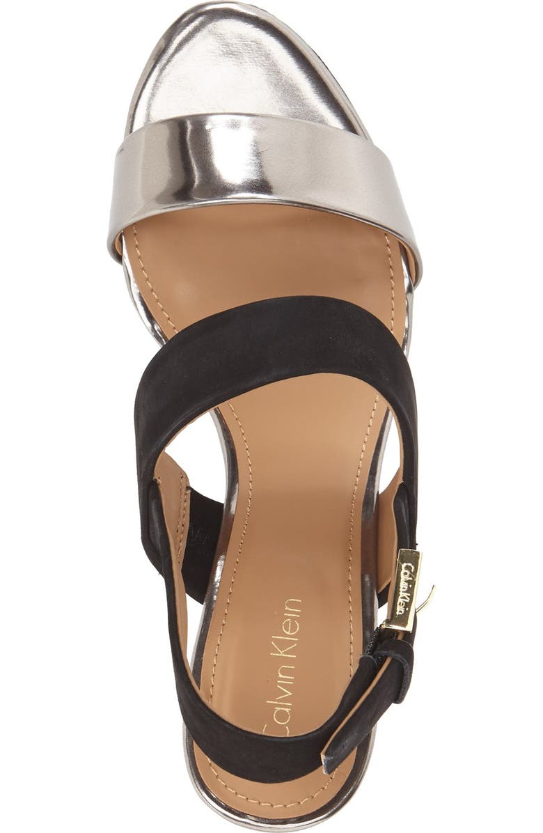 Calvin Klein 'Pearla' Wedge Sandal, Alternate, color,