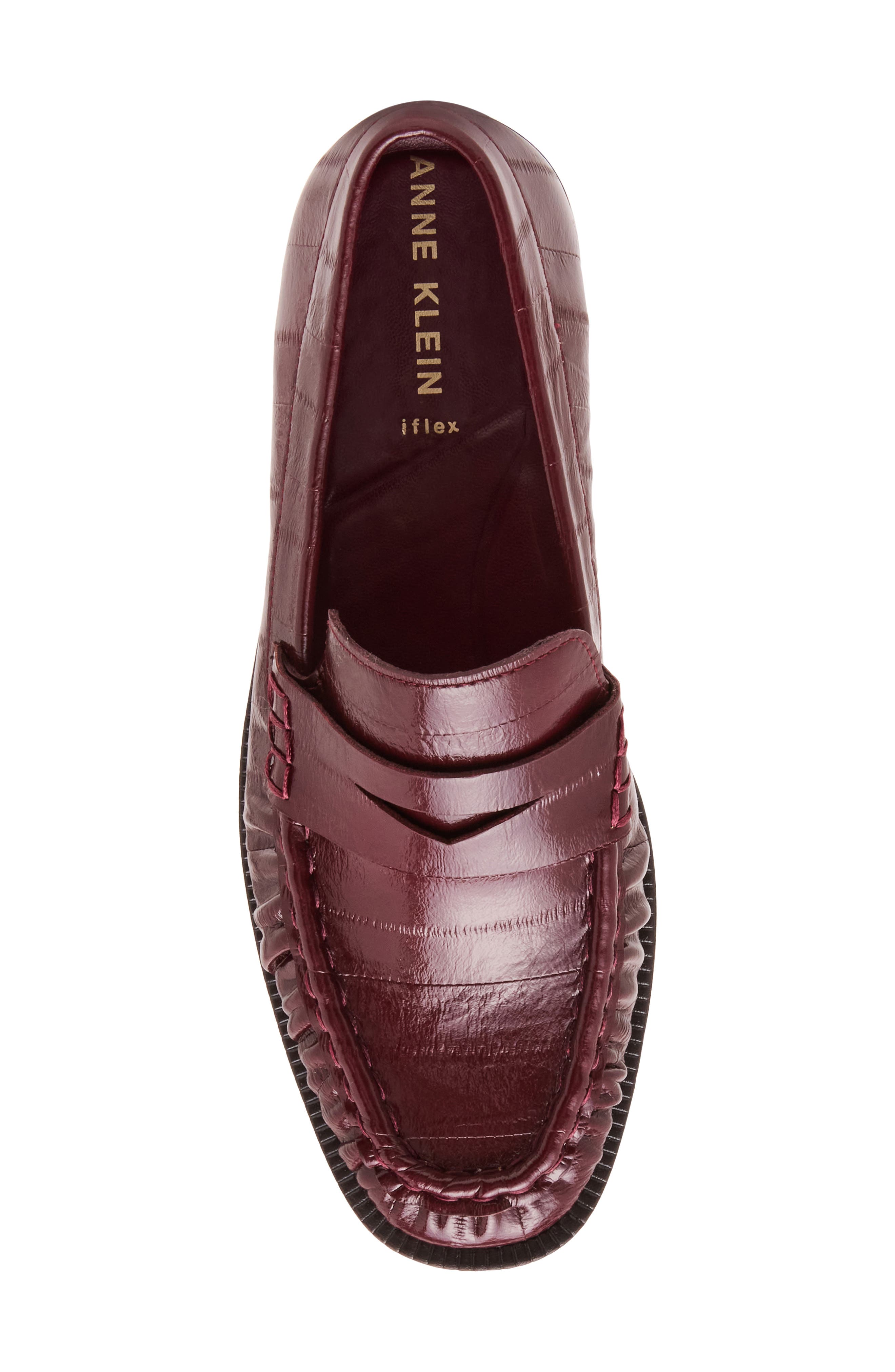Fletcher Faux Leather Loafer, Alternate, color, BURGUNDY