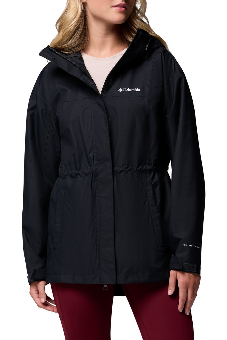 Hikebound II Long Waterproof Jacket, Main, color, BLACK