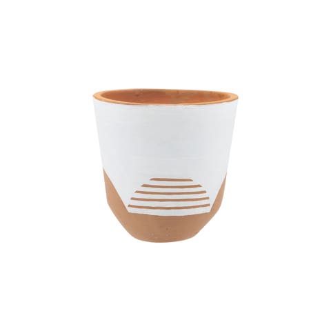 Large Natural Terracotta Painted Planter