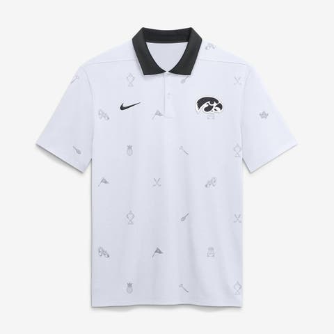 Men's Nike White Iowa Hawkeyes Vapor Pattern Dri-FIT Polo