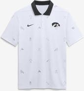 Nike Men's Nike White Iowa Hawkeyes Vapor Pattern Dri-FIT Polo