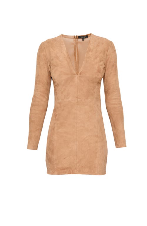 As By Df Demeter Stretch Suede Dress In Brown