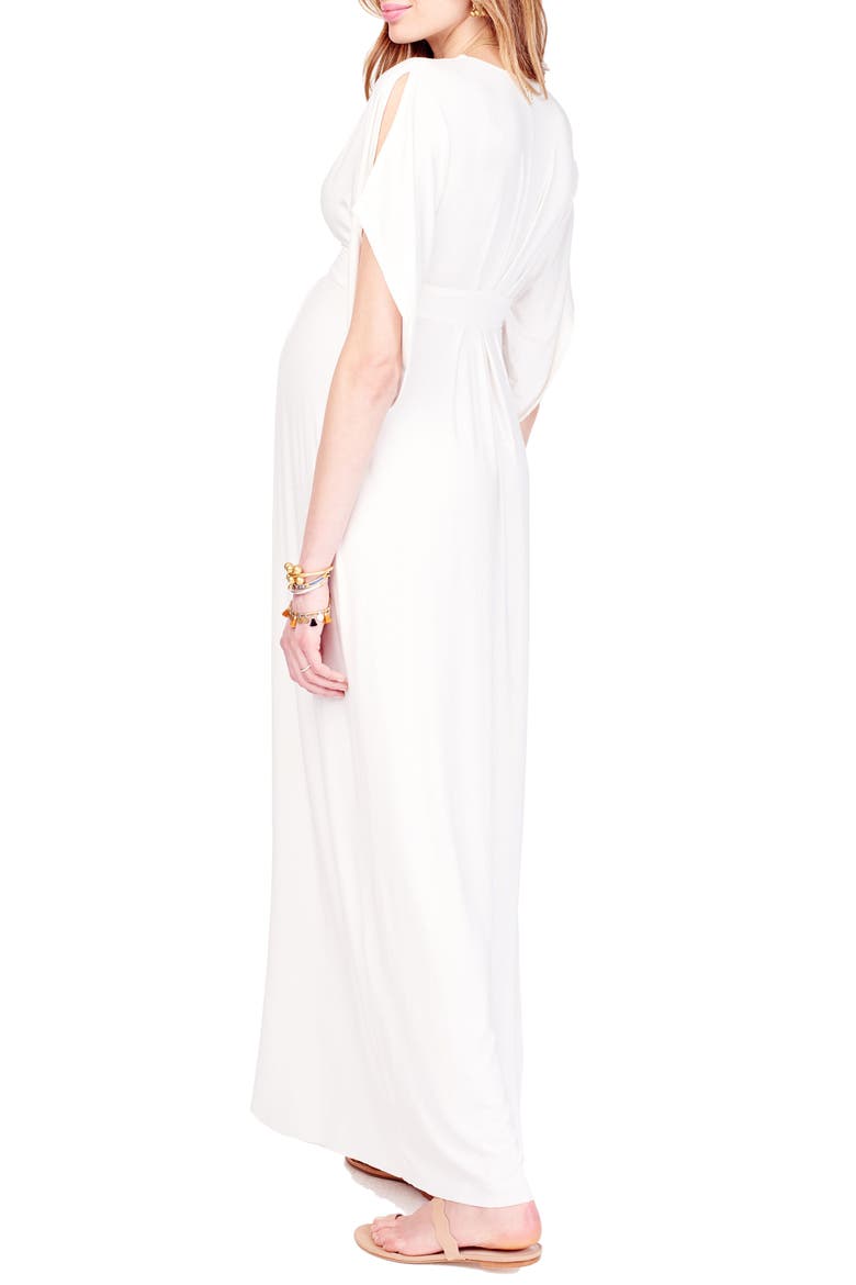 Split Sleeve Maternity Maxi Dress, Alternate, color, IVORY