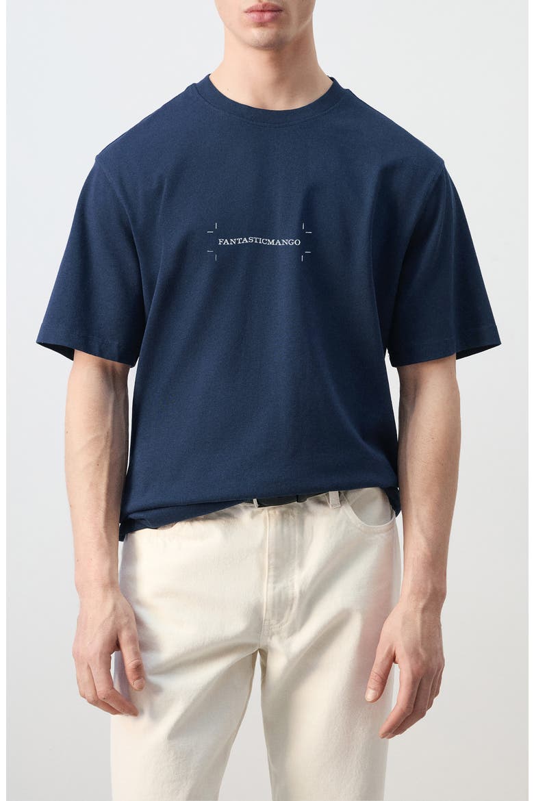 x Fantastic Man Logo Graphic T-Shirt, Main, color, INK BLUE