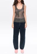 Bimba y Lola Denim Barrel Leg 5-Pocket Trousers