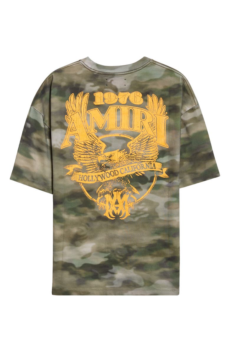 AMIRI Eagle Blurred Camo Oversize Graphic T-Shirt, Alternate, color, Camo