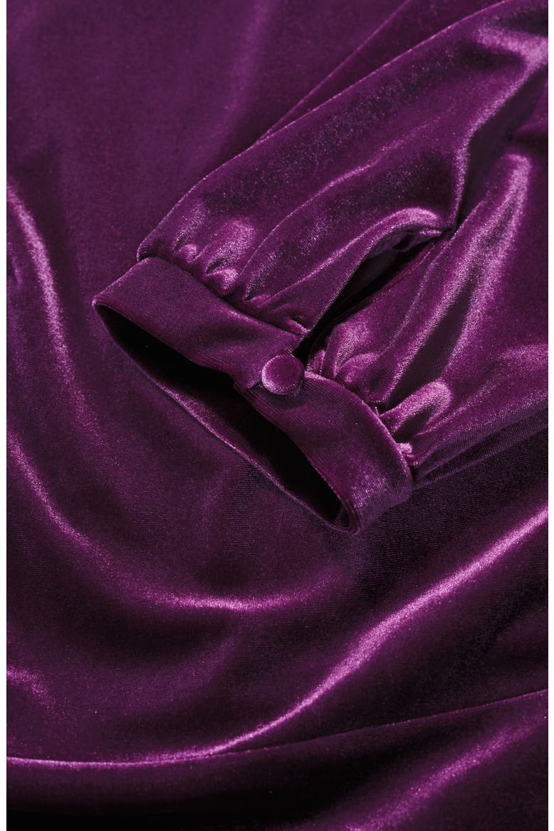 Oak Cottage Velvet Midi Dress, Alternate, color, AMETHYST