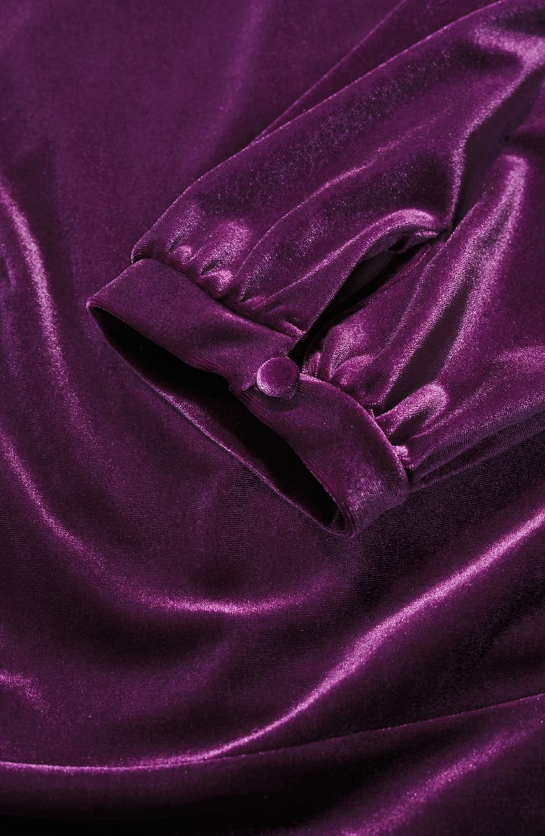 Seasalt Cornwall Oak Cottage Velvet Midi Dress, Alternate, color, Amethyst