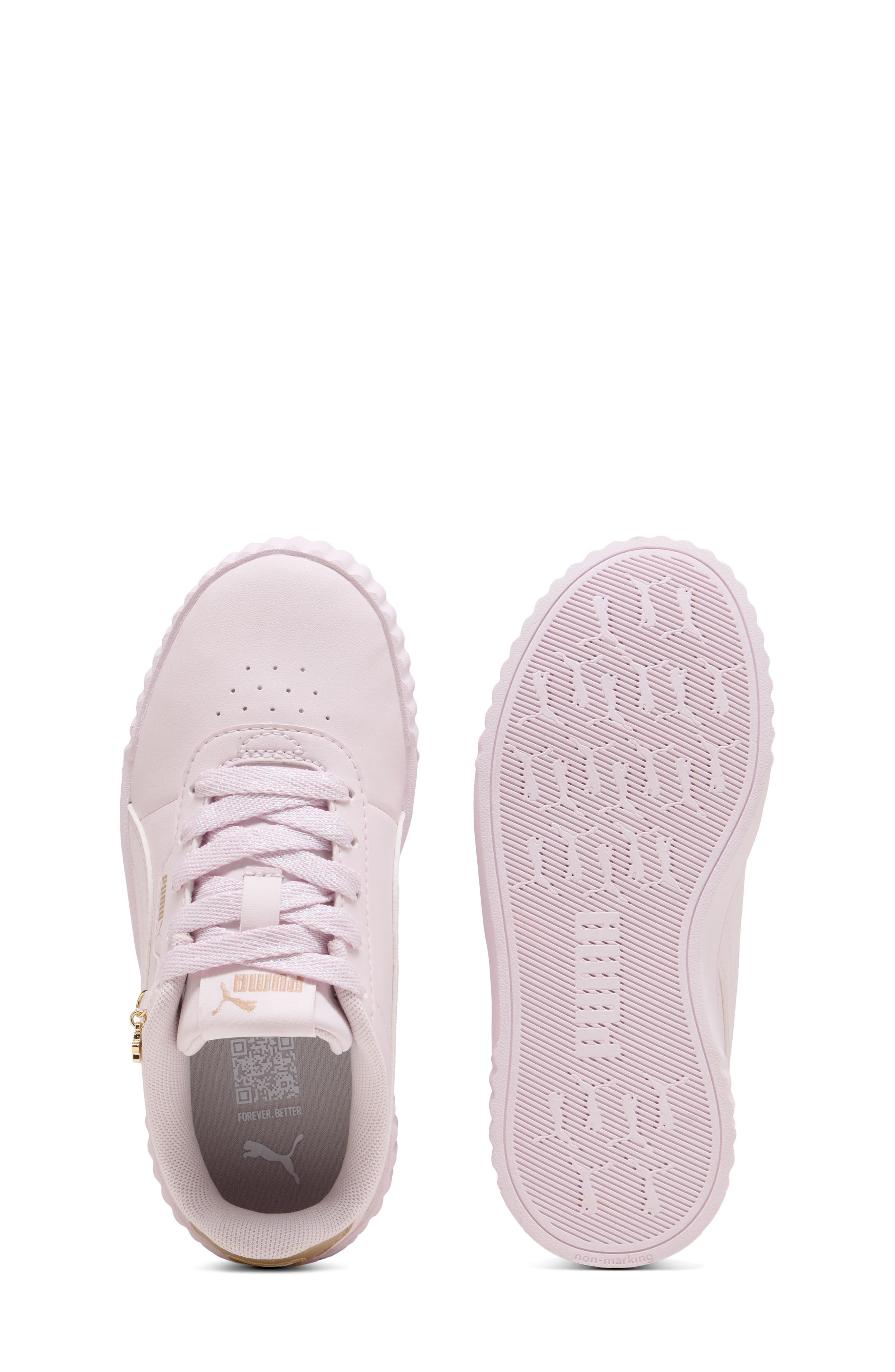 Kids' Carina 3.0 Charm Sneaker, Alternate, color, POWDER PINK/ PUMA GOLD
