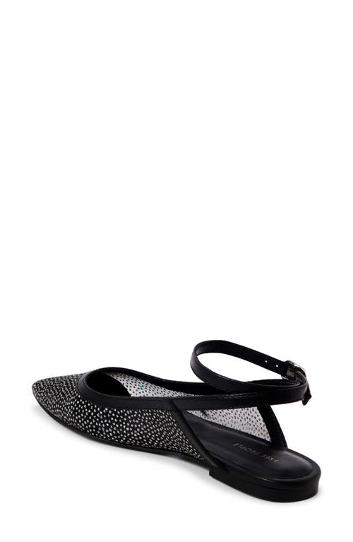 Free People Jules Glitter Mesh Pointed Toe Ankle Strap Flat In Black