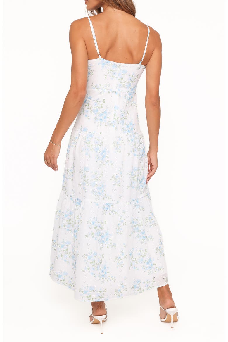 Botanique Floral Print Cotton Midi Sundress, Alternate, color, BLUE FLORAL
