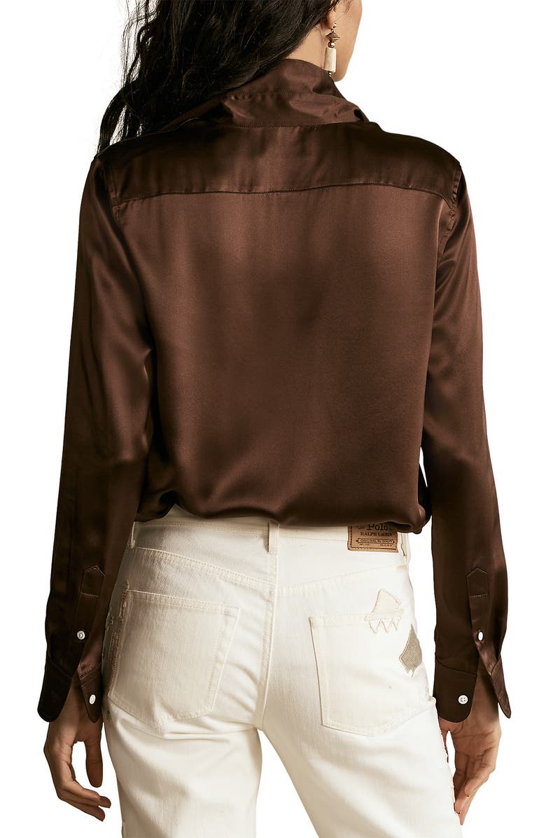 Polo Ralph Lauren Silk Charmeuse Blouse, Alternate, color, 