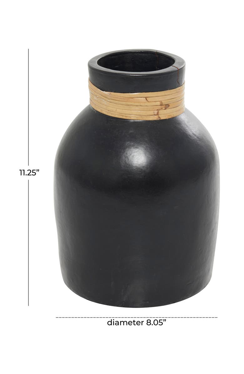 GINGER BIRCH STUDIO Rattan Wrap Terracotta Vase, Alternate, color, 