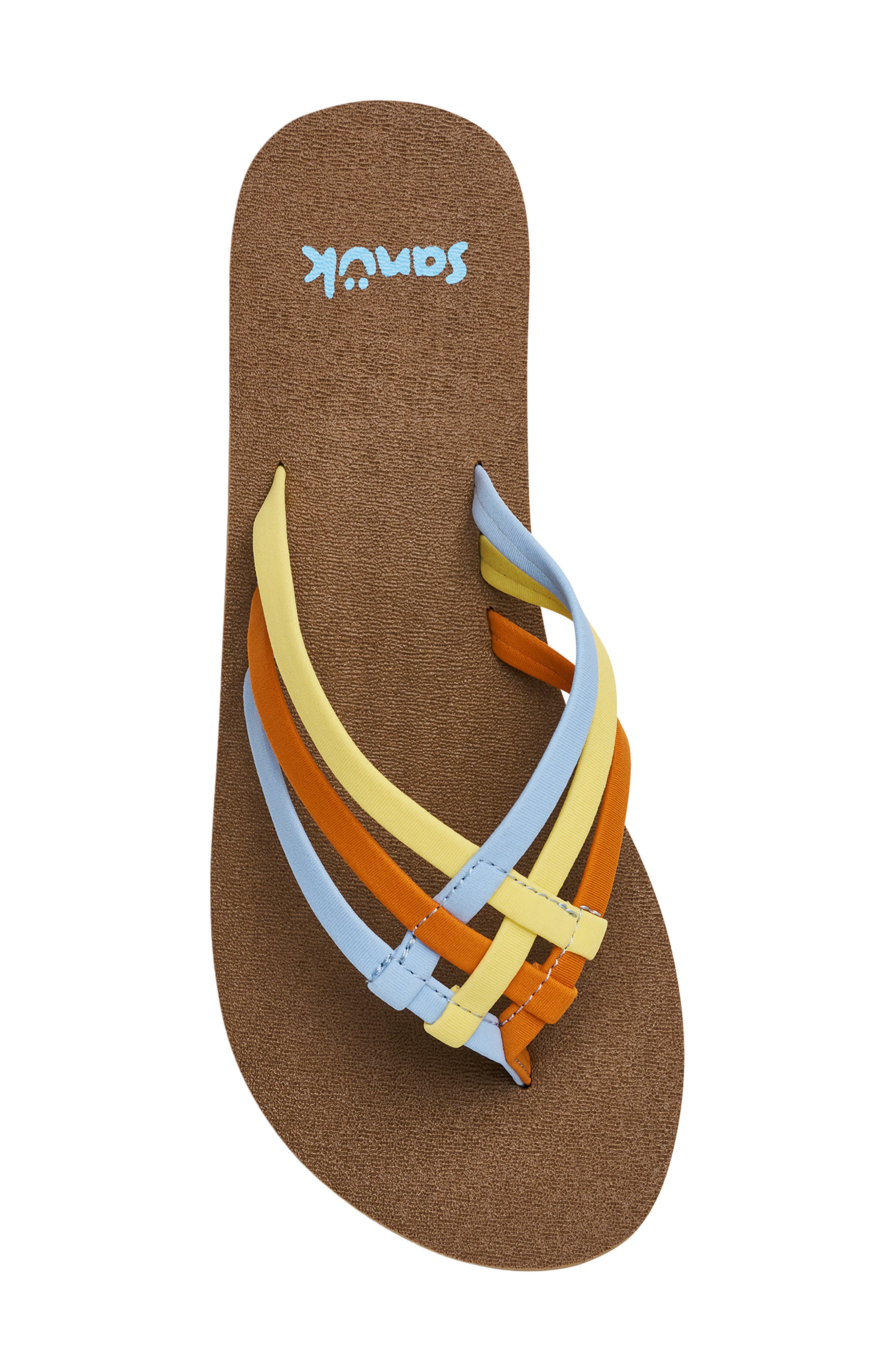 Yoga Sandy II Flip Flop, Alternate, color, CLEAR SKY MULTI
