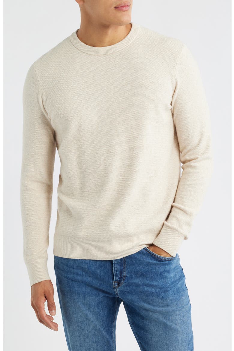 Jackson Organic Cotton Blend Sweater, Main, color, IVORY SKY FEEDER