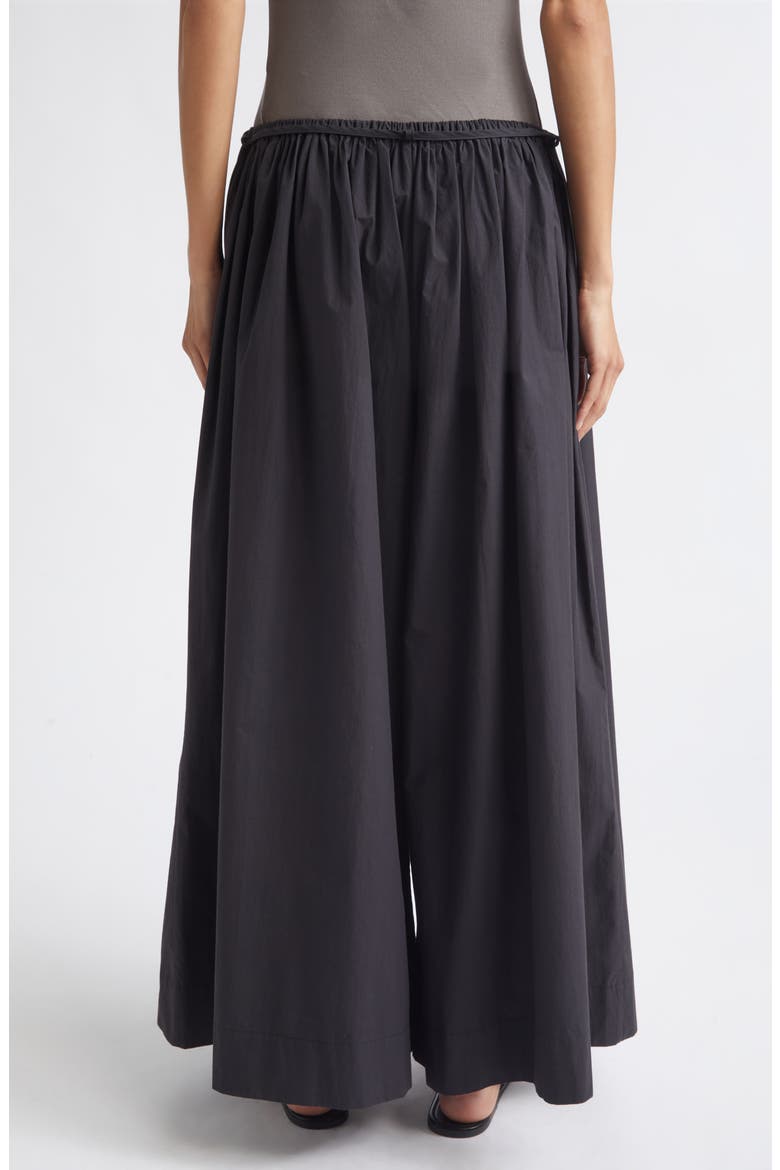 Cotton Hybrid Wide Leg Pants, Alternate, color, BLACK