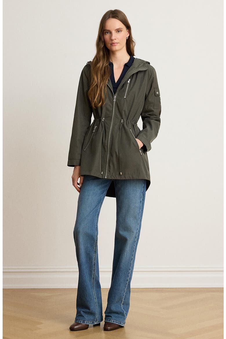 Hooded Zip Anorak, Alternate, color, LODEN