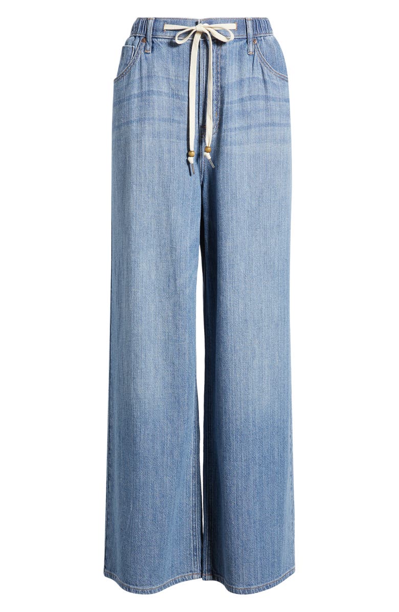 CITY BLUES Drawstring Wide Leg Jeans, Alternate, color, Medium Indigo