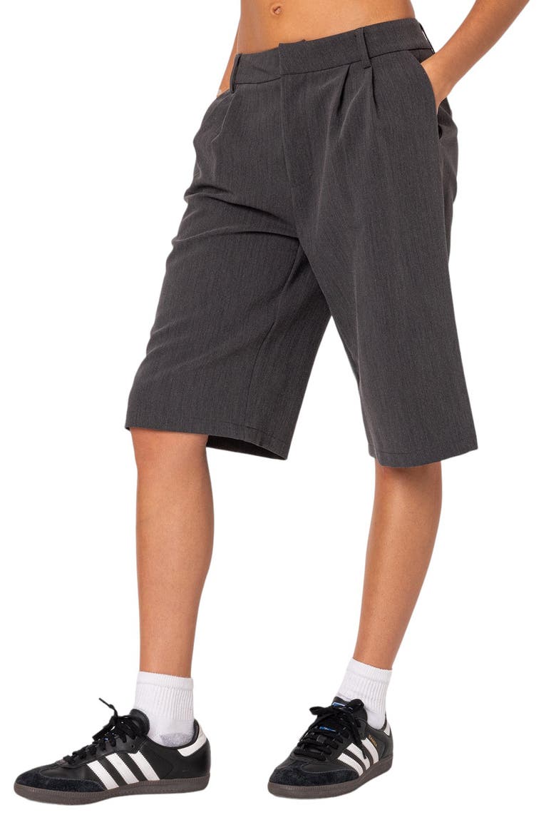 Aelia Trouser Bermuda Shorts, Alternate, color, DARK-GRAY