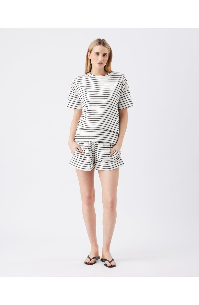 Ripe Maternity Jada Stripe Nursing Tee, Alternate, color, White / Black