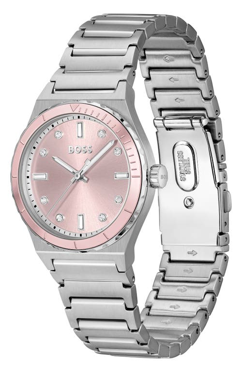 Hugo Boss Women's Candor Sport Quartz Stainless-steel Watch, 32mm In Pink