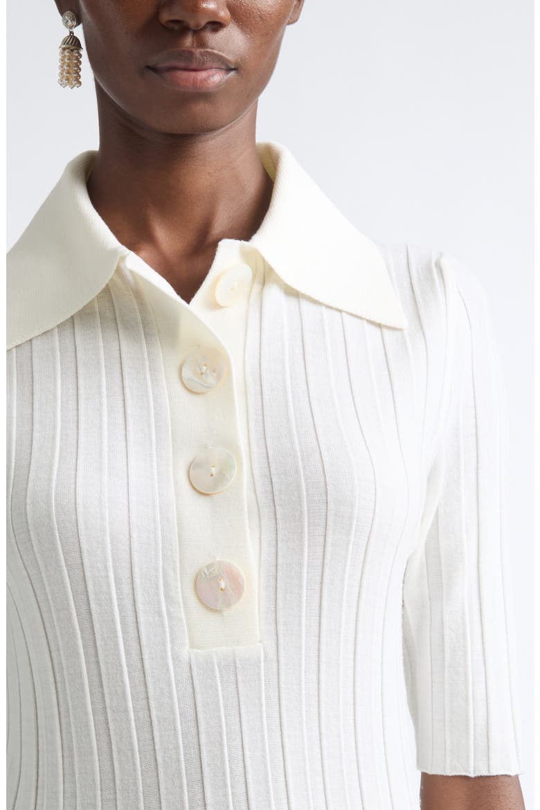 Sugarman Rib Loro Piana Wool Polo, Alternate, color, KAIMAK
