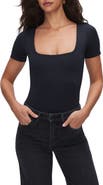 Good American Modern Scuba Short Sleeve Bodysuit