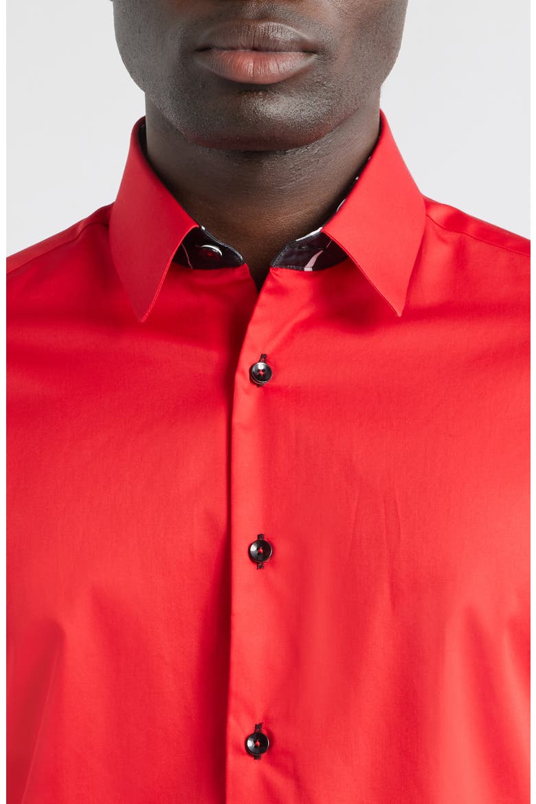 Sinai Collection Luxe Cotton Dress Shirt, Alternate, color, RED