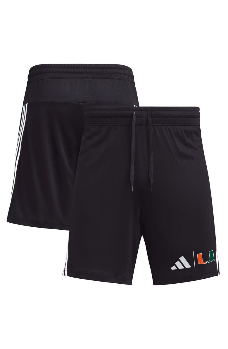 adidas Men's adidas Black Miami Hurricanes AEROREADY 7" Shorts, Alternate, color, Black