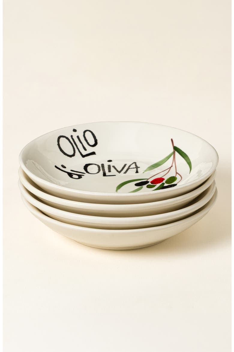 Hand-Painted Italian Pasta Bowls- Set of 4 by Rosanna s Inc, Main, color, Multi