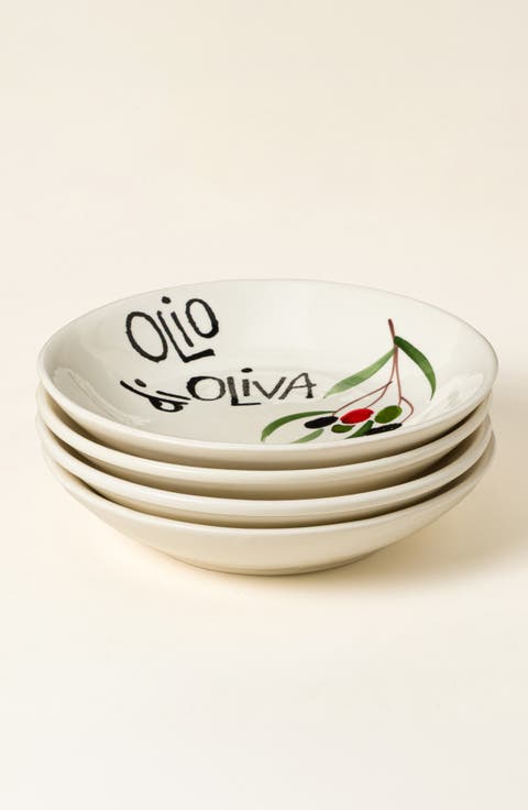 Hand-Painted Italian Pasta Bowls- Set of 4 by Rosanna s Inc