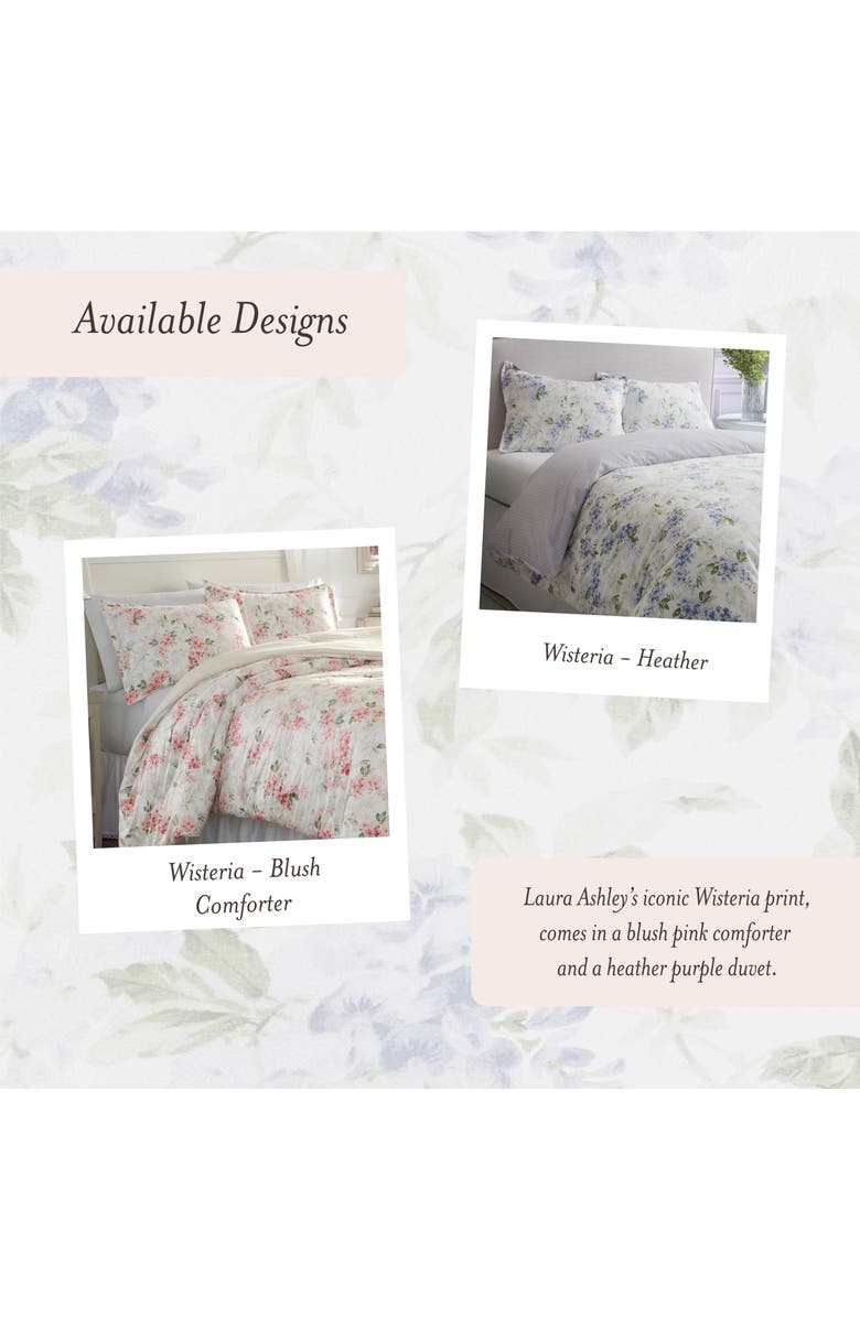 Laura Ashley Wisteria Fleece Comforter Set, Alternate, color, Blush