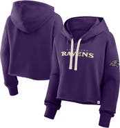 FANATICS Women's Fanatics Purple Baltimore Ravens Oversized Hometown Heritage Cropped Hoodie