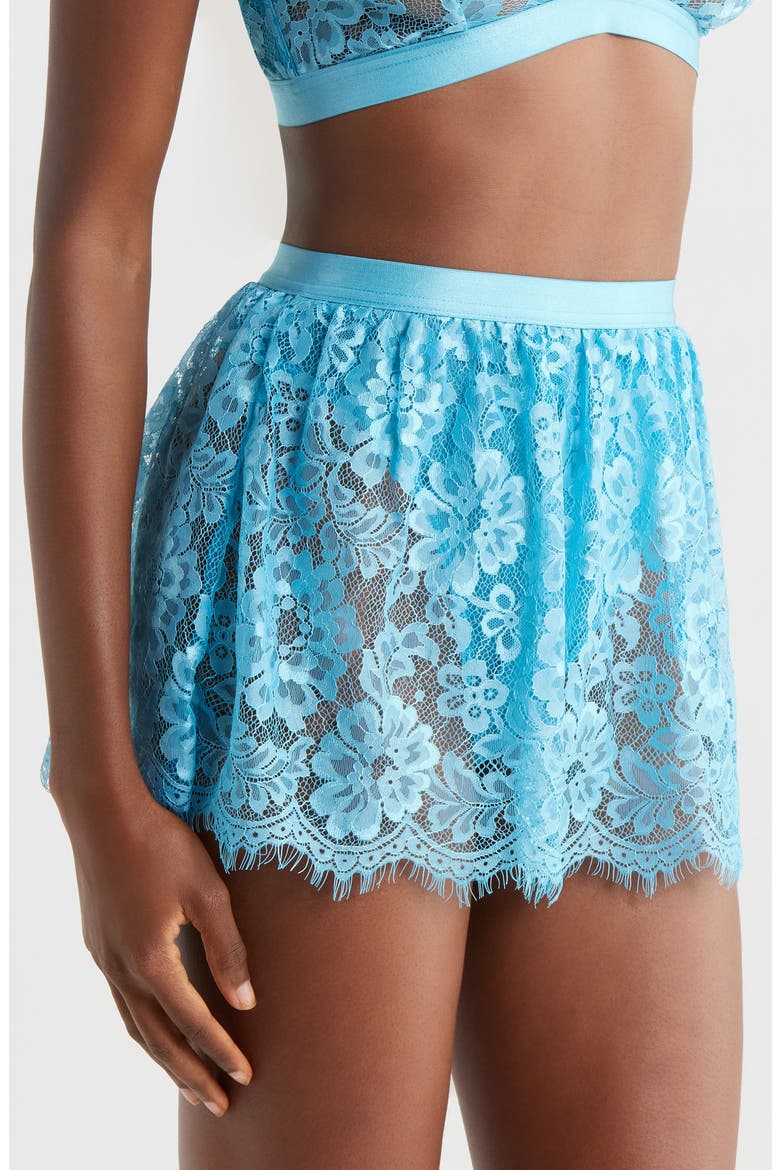 Lace Skirted Thong, Alternate, color, BLUE