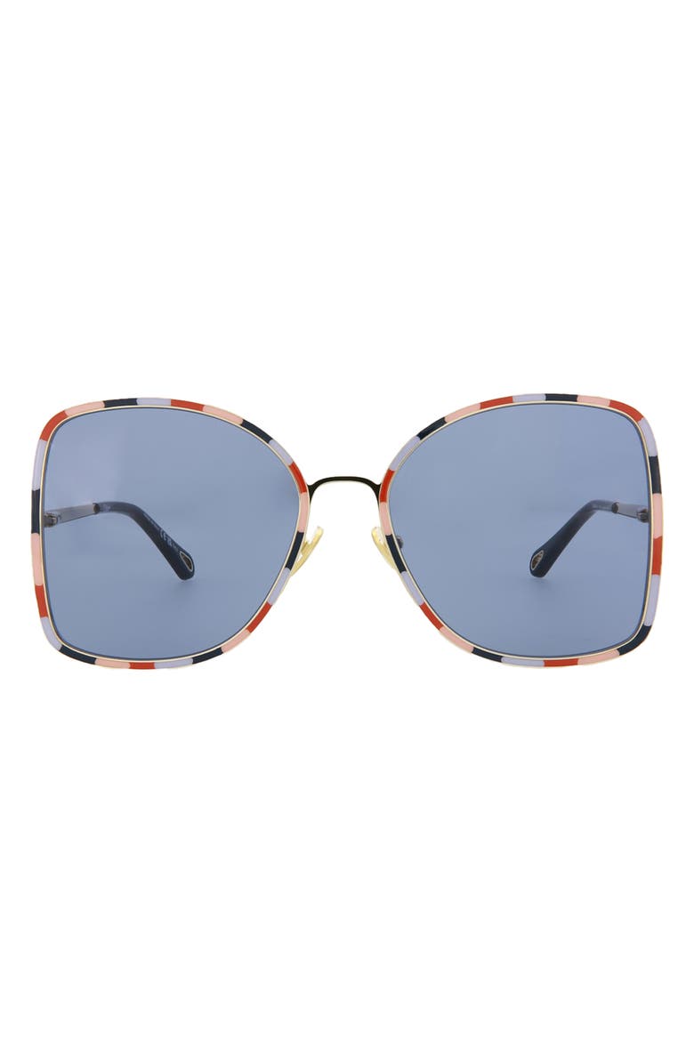 Chloé 60mm Square Sunglasses, Main, color, 