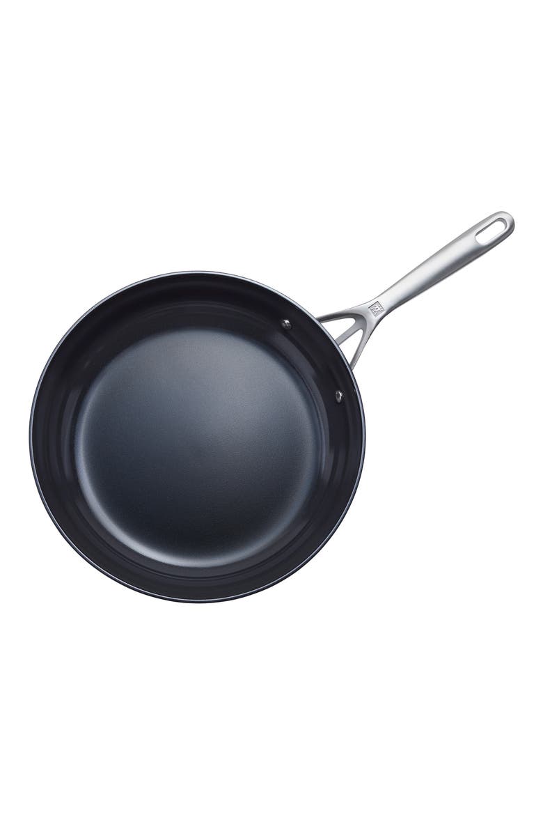 Motion Ceramic Hard Anodized Nonstick 12-Inch Fry Pan, Alternate, color, BLACK