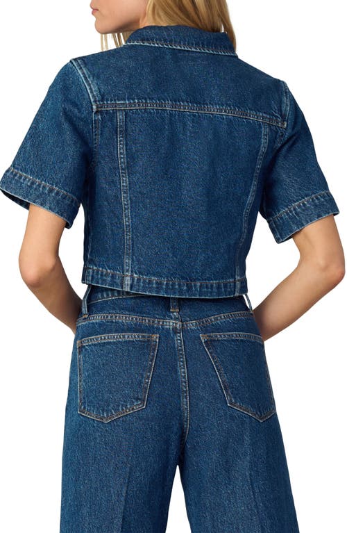 Joe's Jeans Short Sleeve Crop Denim Trucker Shirt