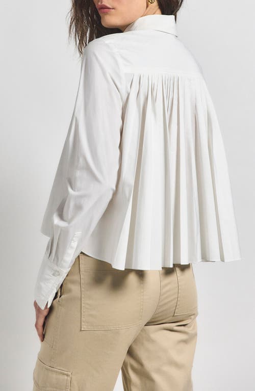 Derek Lam 10 Crosby Aria Pleated-back Cropped Shirt