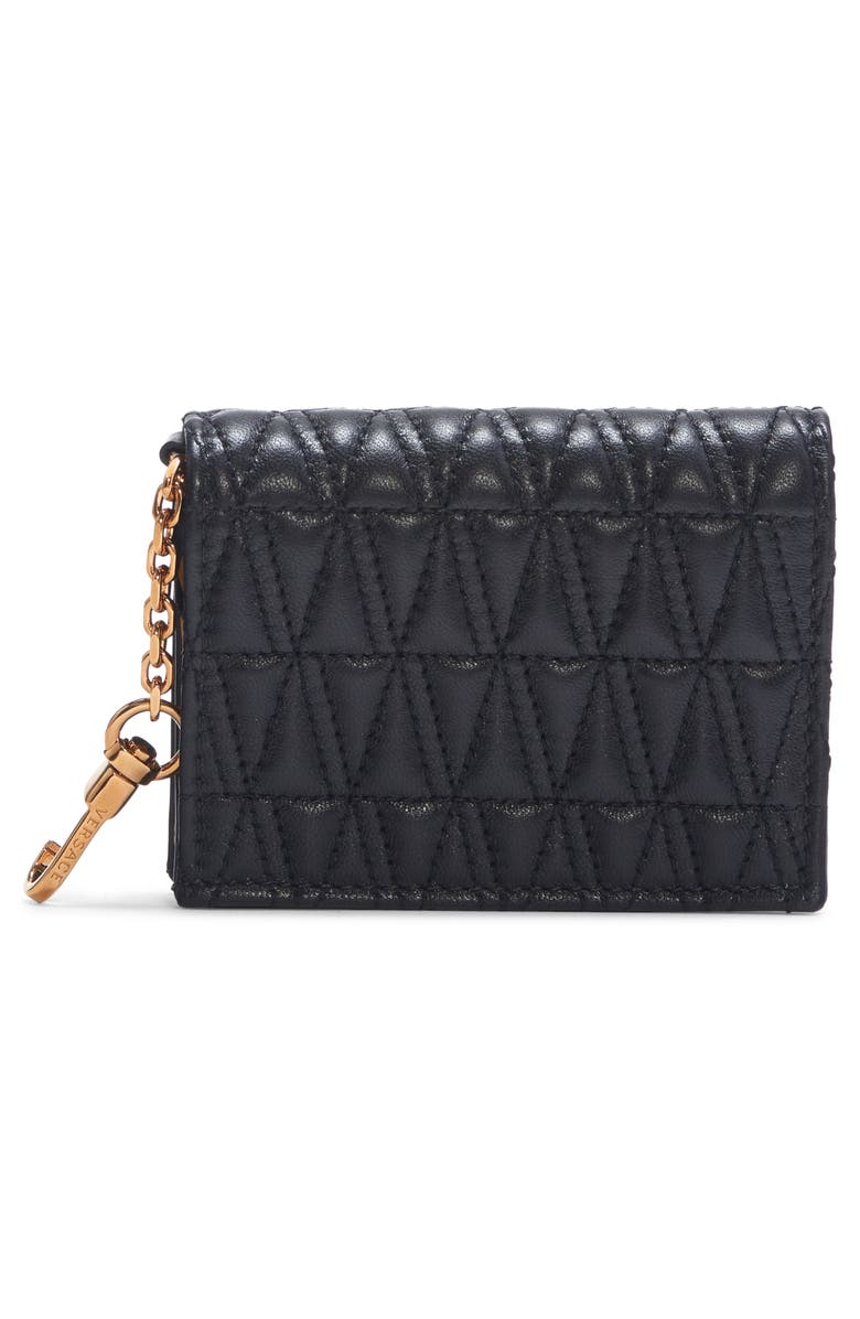 Versace Virtus Leather Wallet on a Chain, Alternate, color,