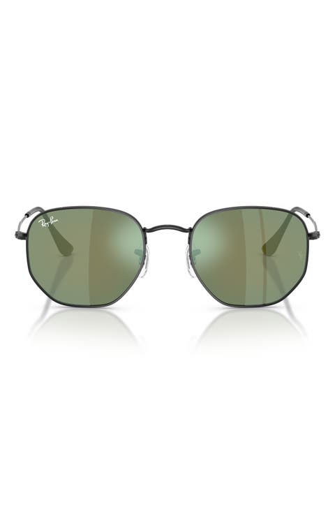 54mm Hexagonal Flat Lens Sunglasses