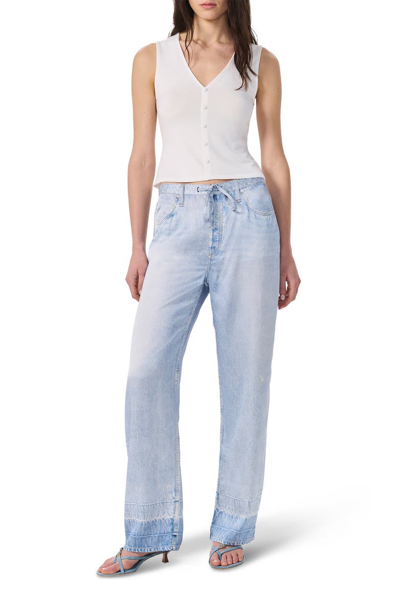 rag & bone Miramar Phoebe Faux Denim Satin Pants, Alternate, color, Mica