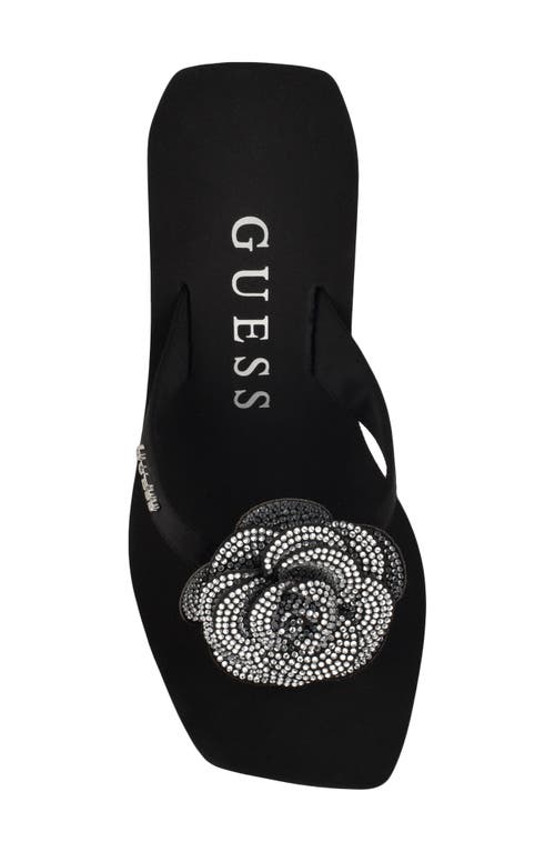 Guess Damani Platform Wedge Sandal In Black