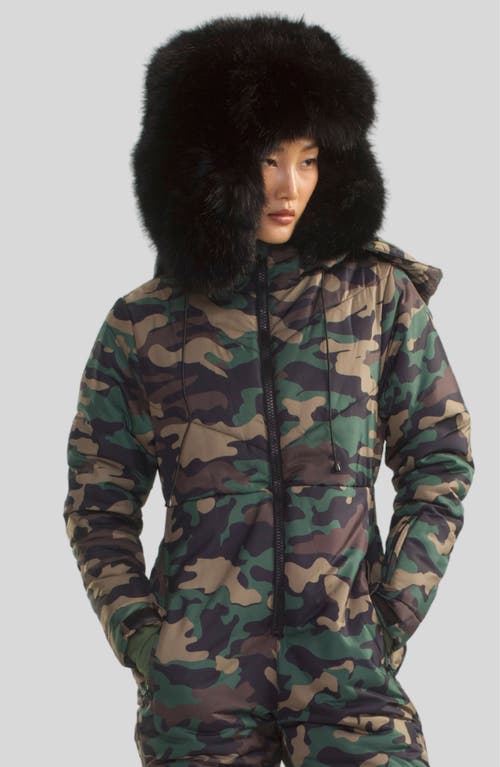 Cynthia Rowley The Snow Bunny Faux Fur Trapper Hat In Black