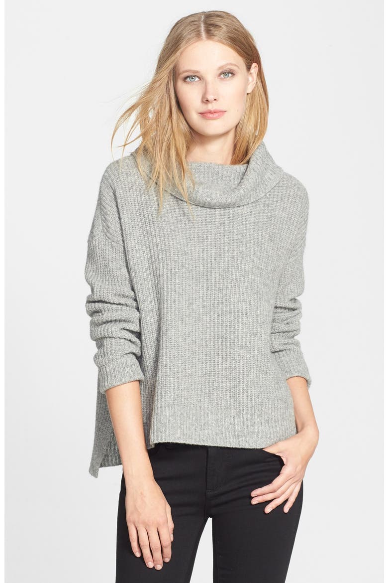 Yak & Merino Cowl Neck Sweater, Main, color, MOON