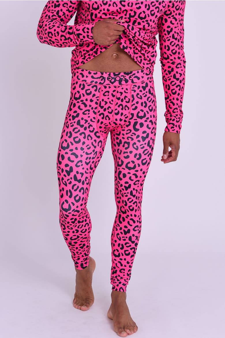 Baselayer Pant - Hotel California Pink Leopard Men's, Alternate, color, multi-colour